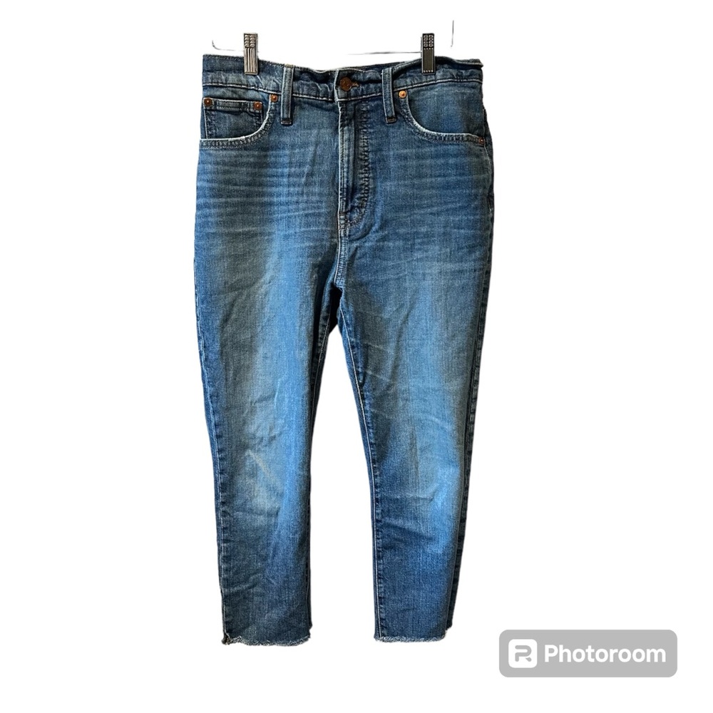 Madewell The Perfect Vintage Jean‎ Straight Leg High Rise Raw Hems Size 29